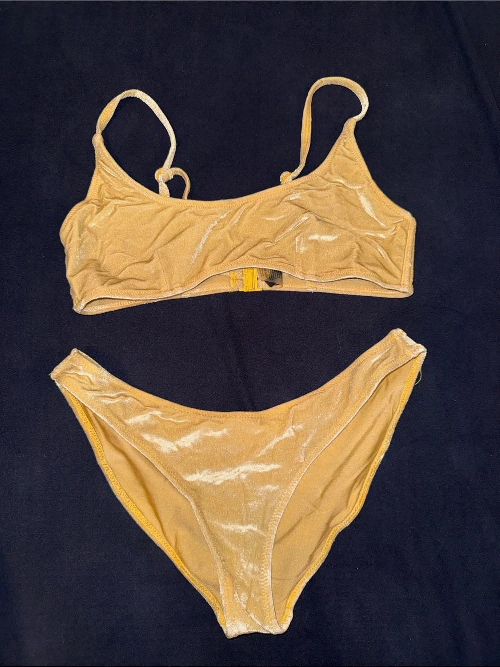 triangl swimwear Gold Velvet Two-Piece Bikini